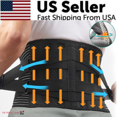 Adjustable Lower Back Brace Lumbar Support Waist Belt For Men Women